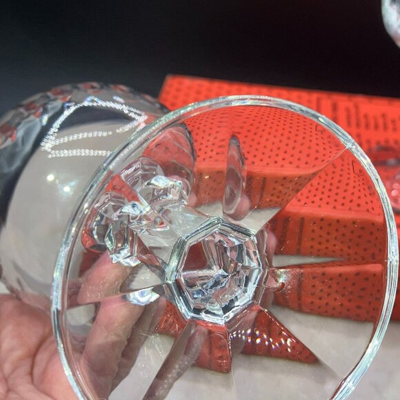 Schott Zwiesel Crystal Tango Wine Glasses 6 3/4” Vertical Cuts Set of 2 Germany - Picture 4 of 9